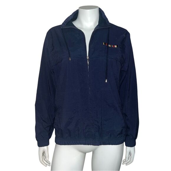 Catalina Women's Navy Windbreaker Jacket Vintage Small EUC - Picture 1 of 7
